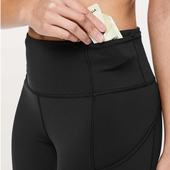 Lululemon Fast & Free 7/8 Tight II *Non-Reflective Nulux 25" Black Size 6 - Picture 3 of 9